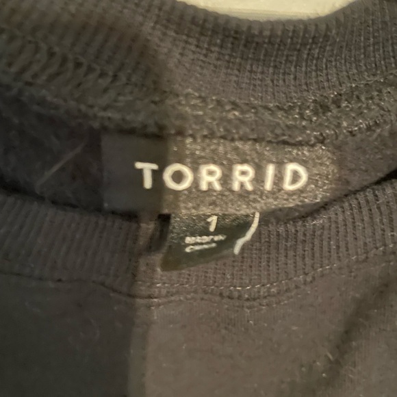 Torrid Black & Orange Tie Dye Sweatshirt Size 1 - Picture 2 of 3